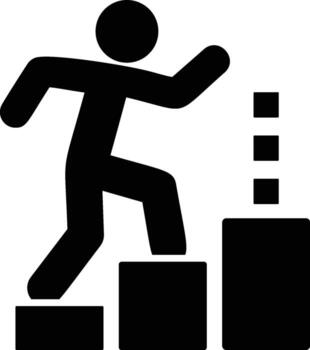 career, growth icon. Simple glyph of business set for UI and UX, website or mobile application on white background on white background vector