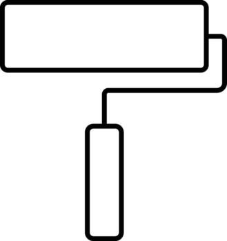 painting, roll icon. Simple thin line, outline of Construction tools icons for UI and UX, website or mobile application on white background vector