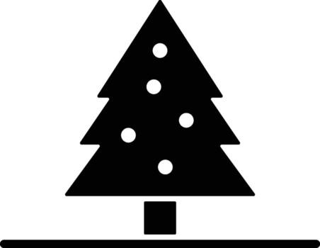 Christmas tree, fir-tree in the snow icon. Simple glyph of Christmas, New Year and holidays set for UI and UX, website or mobile application on vector