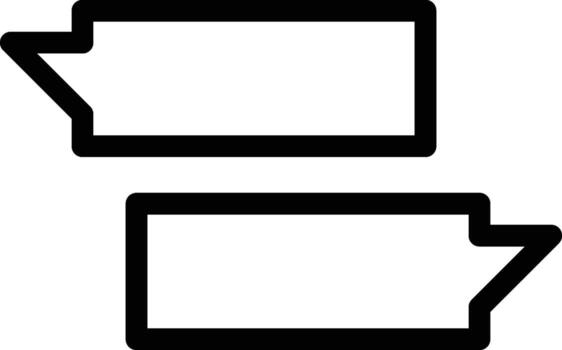 rounded bubble, chat icon. Simple thin line, outline of chat bubble icons for UI and UX, website or mobile application on white background vector