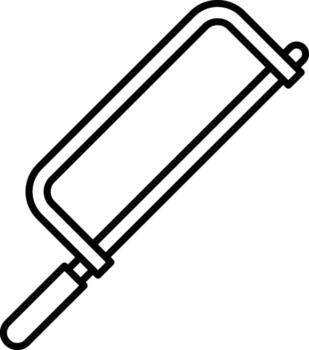 saw icon. Simple thin line, outline of Construction tools icons for UI and UX, website or mobile application on white vector