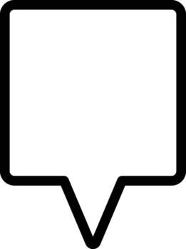 speech bubble, chat icon. Simple thin line, outline of chat bubble icons for UI and UX, website or mobile application on white background vector