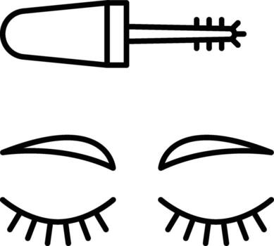 minimalista Delgado línea máscara y ojo icono contorno ilustración en ligero mapa antecedentes para ui y ux diseño vector