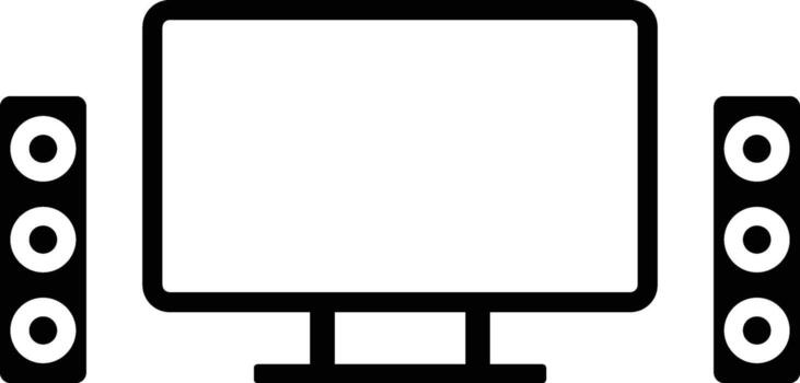 Home cinema icon. Simple glyph of cinema for UI and UX, website or mobile application on white background vector
