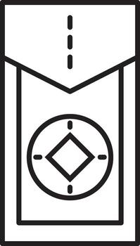 Asian envelope icon. Simple thin line, outline of Chinese icons for UI and UX, website or mobile application on white background vector