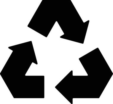recycling symbol icon. Simple glyph of energy for UI and UX, website or mobile application on white background vector