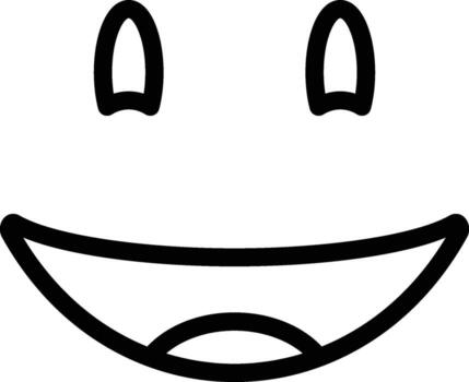 grinning, face, big, eyes icon. Simple thin line, outline of Emotion icons for UI and UX, website or mobile application on white background vector
