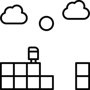 2d, game icon. Simple thin line, outline of esport icons for UI and UX, website or mobile application on white background vector