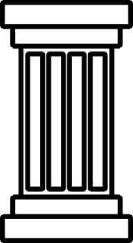 Column outline icon. Simple for UI and UX, website or mobile application on white background vector