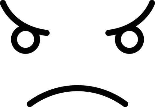 furious, face icon. Simple thin line, outline of Emotion icons for UI and UX, website or mobile application on white background vector