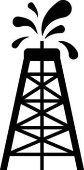 Oil rig icon. Simple glyph of energy for UI and UX, website or mobile application on white vector
