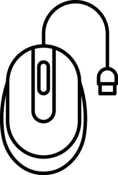 game, mouse icon. Simple thin line, outline of esport icons for UI and UX, website or mobile application on white background vector