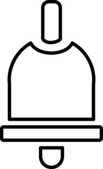bell outline icon. Simple for UI and UX, website or mobile application on white background vector