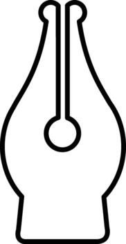 fuente bolígrafo punta contorno icono. sencillo para ui y ux, sitio web o móvil solicitud en blanco antecedentes vector
