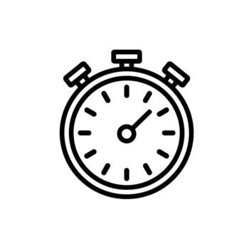 Stopwatch Icon Time Measurement Tool with a Classic and Timeless Design for Precision Timing vector