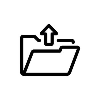 estilizado icono representando archivo subir a carpeta nube datos almacenamiento y transferir vector