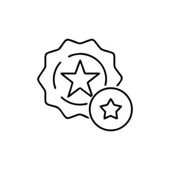 Outline of Star Seal and Add New Favorite Element Isolated on White Layer vector