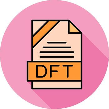DFT Format Minimal Filled Circle Icon vector