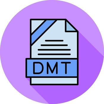 DMT Format Minimal Filled Circle Icon vector