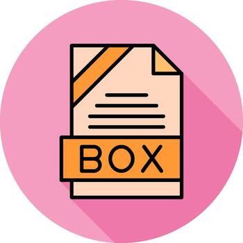 BOX Format Minimal Filled Circle Icon vector