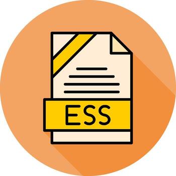 ESS Format Filled Circle Icon vector