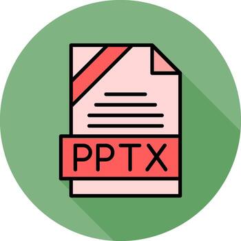 PPTX Format Circle Icon Design vector