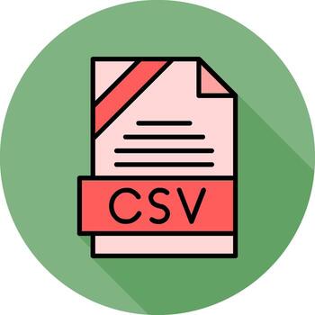 CSV Format Circle Icon Design vector
