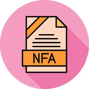NFA Format Minimal Filled Circle Icon vector