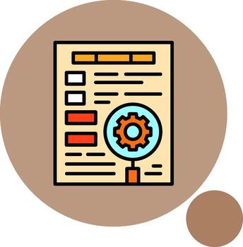 Keyword optimization Circle Minimal Filled Circle Icon vector