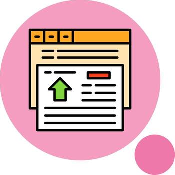 Redirect Circle Minimal Filled Circle Icon vector