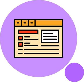 Schema markup Circle Minimal Filled Circle Icon vector