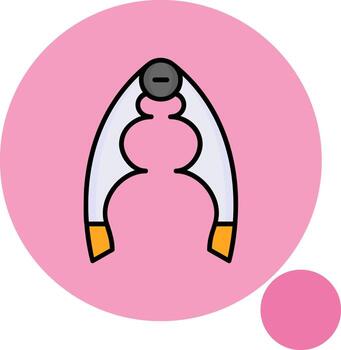 Nutcracker Minimal Filled Circle Icon vector