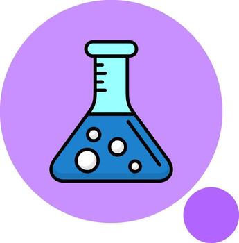 Flask Minimal Filled Circle Icon vector