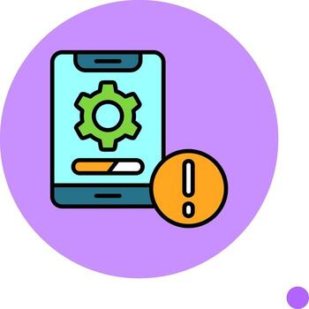 actualizar notificación mínimo lleno circulo icono vector