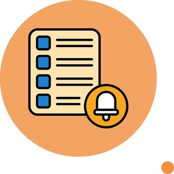 Task List Notification Minimal Filled Circle Icon vector