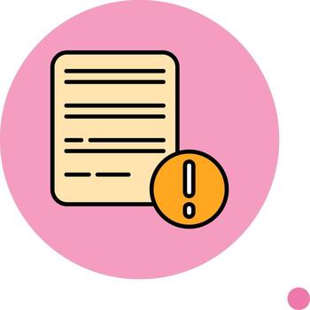 Writing Notification Minimal Filled Circle Icon vector