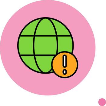 Internet error notificación mínimo lleno circulo icono vector