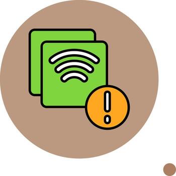 Screen mirroring Notification Minimal Filled Circle Icon vector