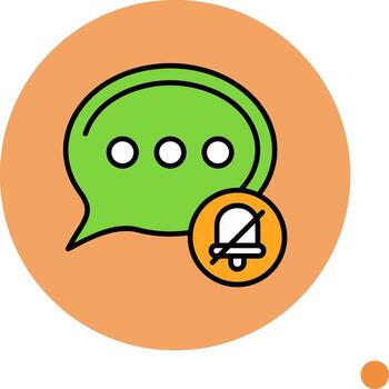 Silent mode Notification Minimal Filled Circle Icon vector