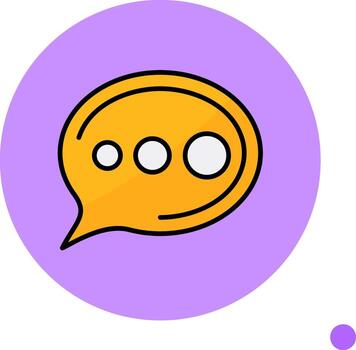 Chat message Minimal Filled Circle Icon Design vector
