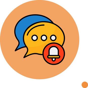 Silent mode Minimal Filled Circle Icon Design vector