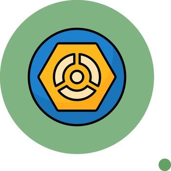 Toolbox Minimal Filled Circle Icon Design vector