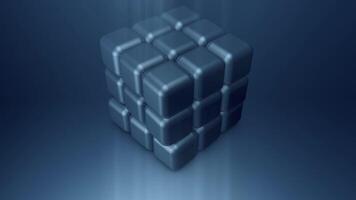 virar uma cubo para dentro uma bola com uma desatado laço. video