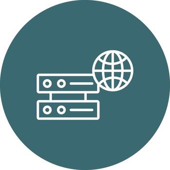 Web Hosting of website server online vector