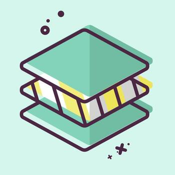 Icon Layers. related to Printing symbol. MBE style. design editable vector