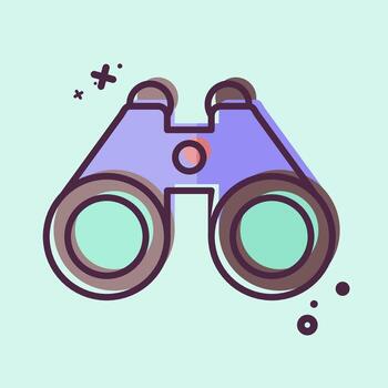 Icon Binocular. related to Adventure symbol. MBE style. design editable vector
