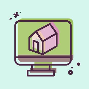 Icon 3D Printing. related to Printing symbol. MBE style. design editable vector