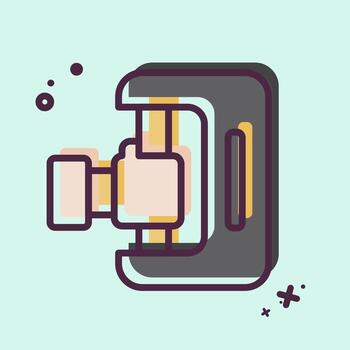 Icon 3D Scanner. related to Printing symbol. MBE style. design editable vector