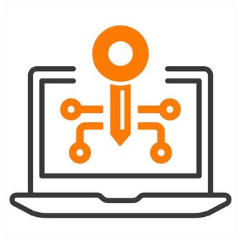 técnico especificación en naranja color vector