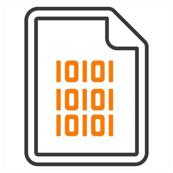 programación y codificación icono concepto en naranja color vector